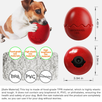 Dog Chew Toy Aggressive Chewer Slow Feeder Supply Toys (Freely Mix Dry &amp; Wet Food) for Medium &amp; Large Dogs - Mystery Egg