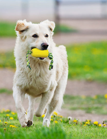 Carllg Dog Chew Toys for Aggressive Chewers, Indestructible Tough Durable Squeaky Interactive Dog Toys, Puppy Teeth Chew Corn Stick Toy for Small Medium Large Breed