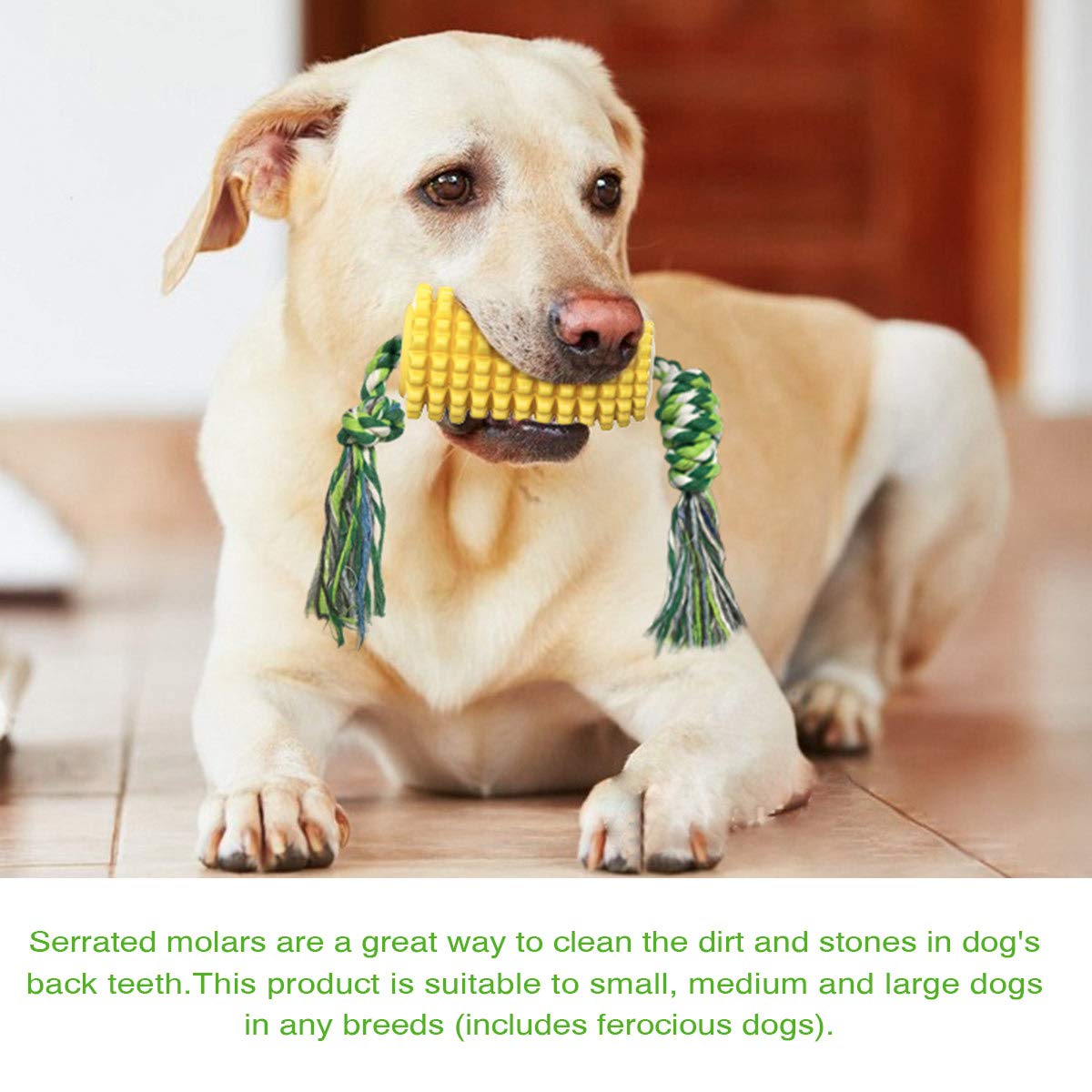Carllg Dog Chew Toys for Aggressive Chewers, Indestructible Tough Durable Squeaky Interactive Dog Toys, Puppy Teeth Chew Corn Stick Toy for Small Medium Large Breed