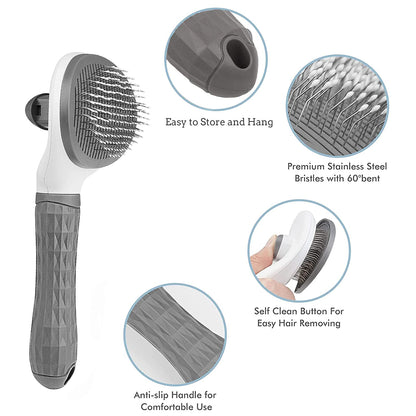 Pets Grooming Self Cleaning Slicker Massage Comb