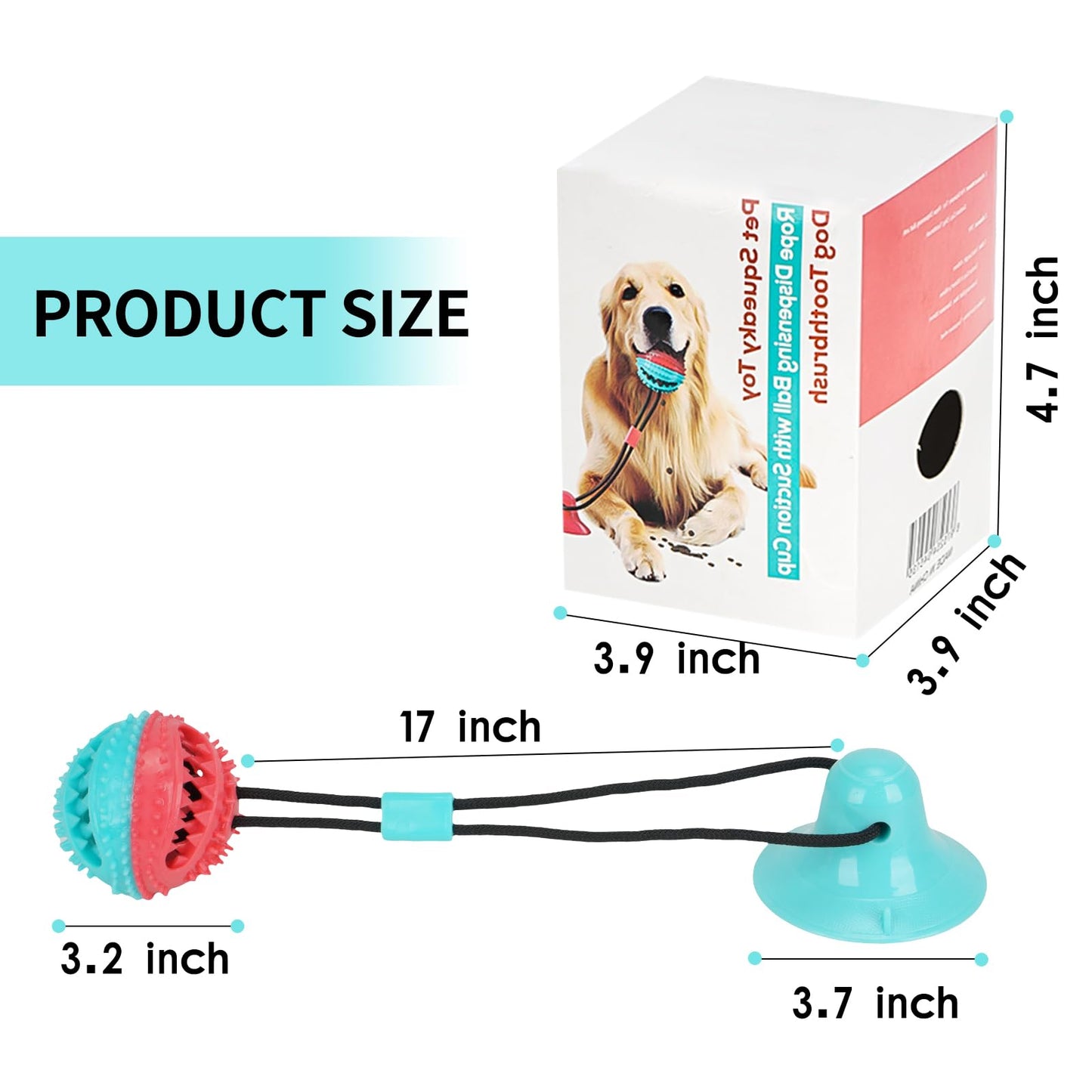 Interactive Dog Toys for Aggressive Chewers,Puppy Teething Toys for Boredom,Mentally Stimulating Tug of War Training Toy, Puzzle Treat Food Dispensing Teeth Cleaning sound Ball for Small Dogs