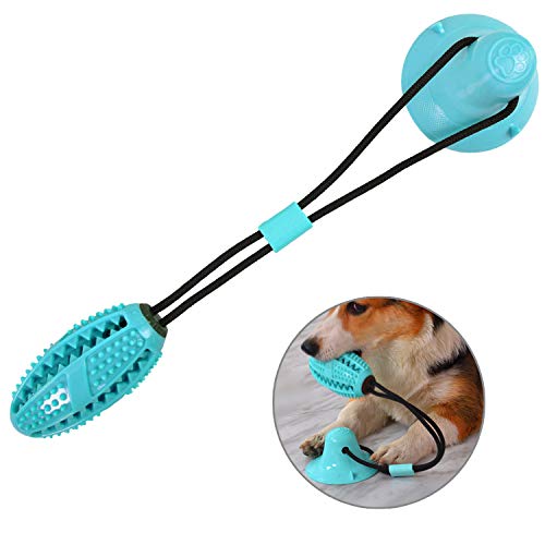 Suction Cup Dog Treat Dispenser, Rope Tug & Toothbrush in One