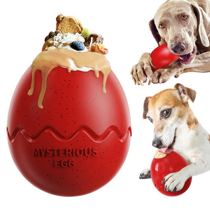 Dog Chew Toy Aggressive Chewer Slow Feeder Supply Toys (Freely Mix Dry &amp; Wet Food) for Medium &amp; Large Dogs - Mystery Egg