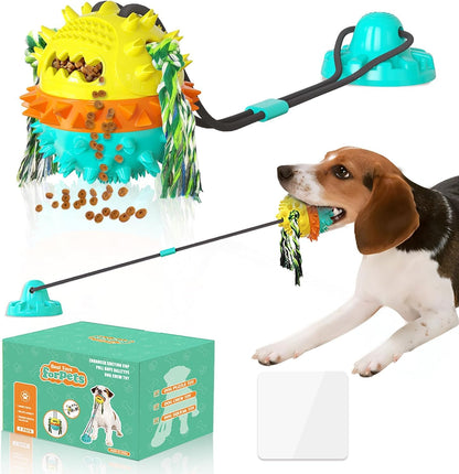 Interactive Suction Cup Dog Toy – Chew, Tug & Treat Dispenser for Busy Pups