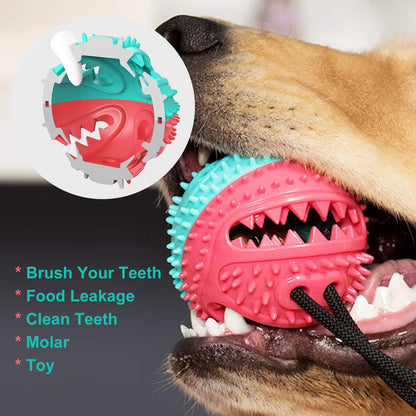 Suction Cup Dog Treat Dispenser, Rope Tug & Toothbrush in One