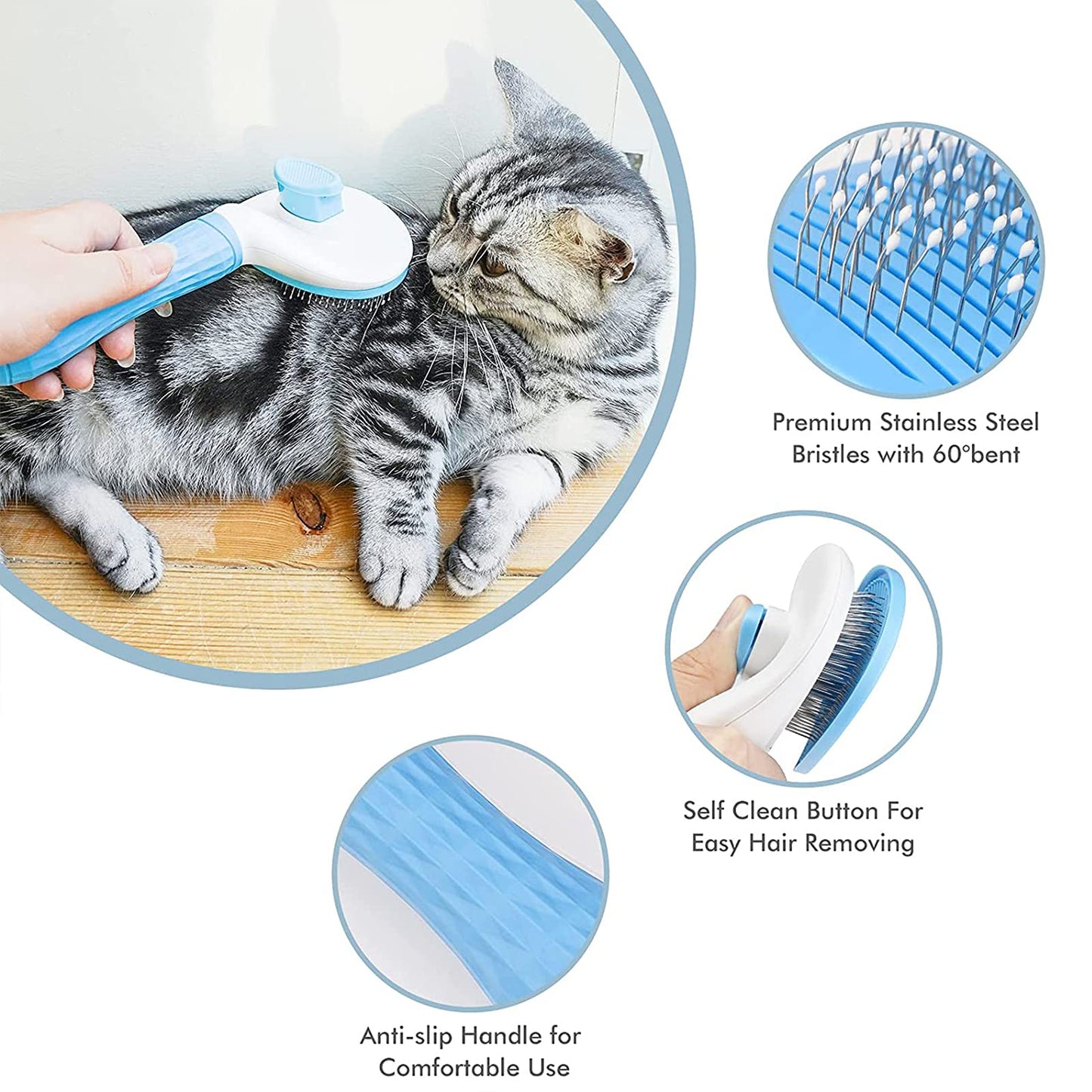 Pets Grooming Self Cleaning Slicker Massage Comb