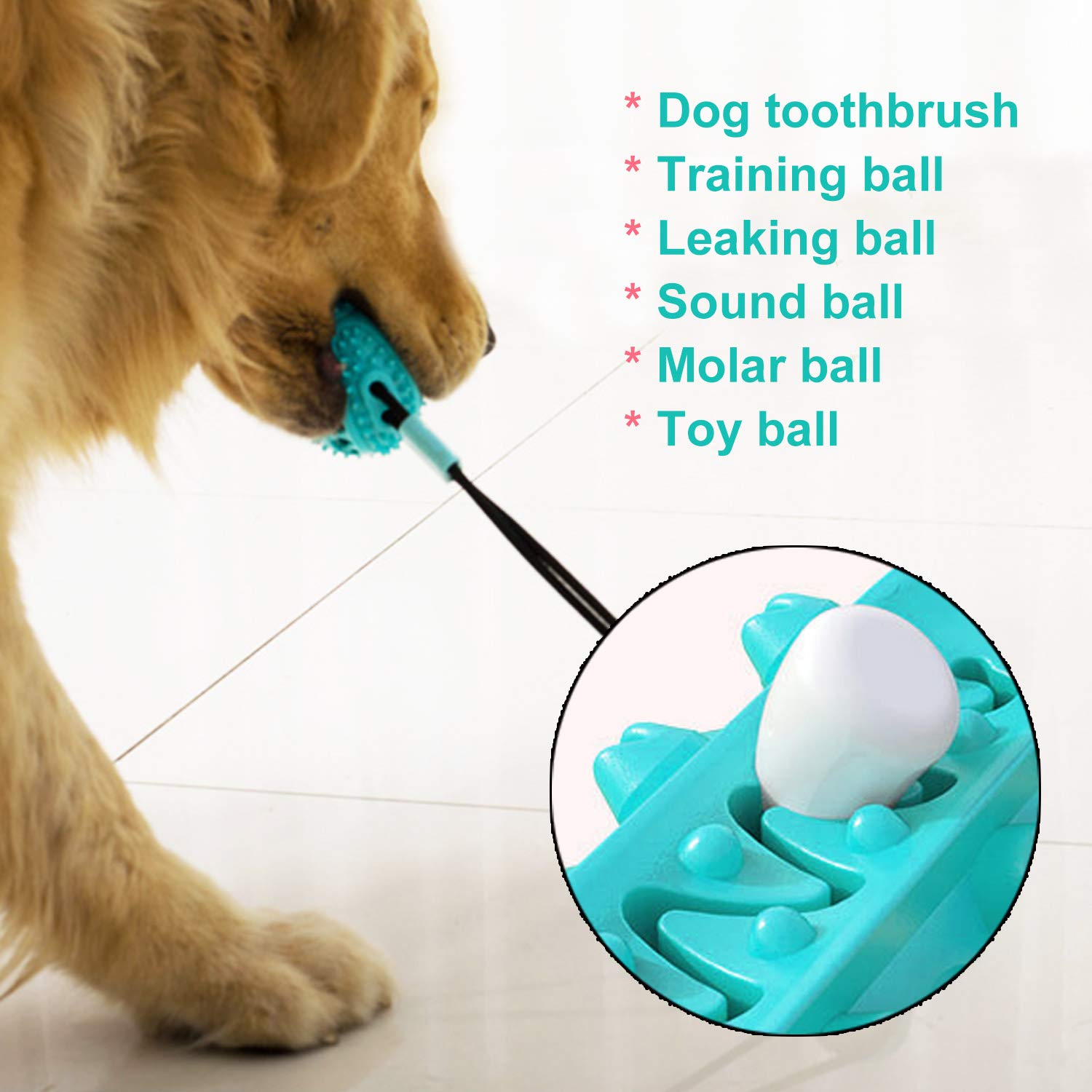 Suction Cup Dog Treat Dispenser, Rope Tug & Toothbrush in One