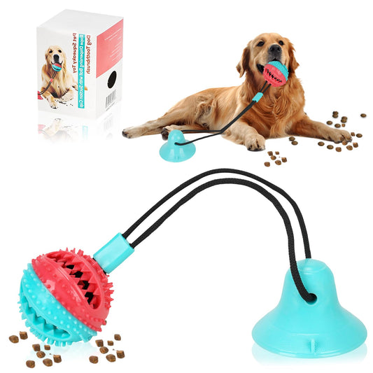 Interactive Dog Toys for Aggressive Chewers,Puppy Teething Toys for Boredom,Mentally Stimulating Tug of War Training Toy, Puzzle Treat Food Dispensing Teeth Cleaning sound Ball for Small Dogs