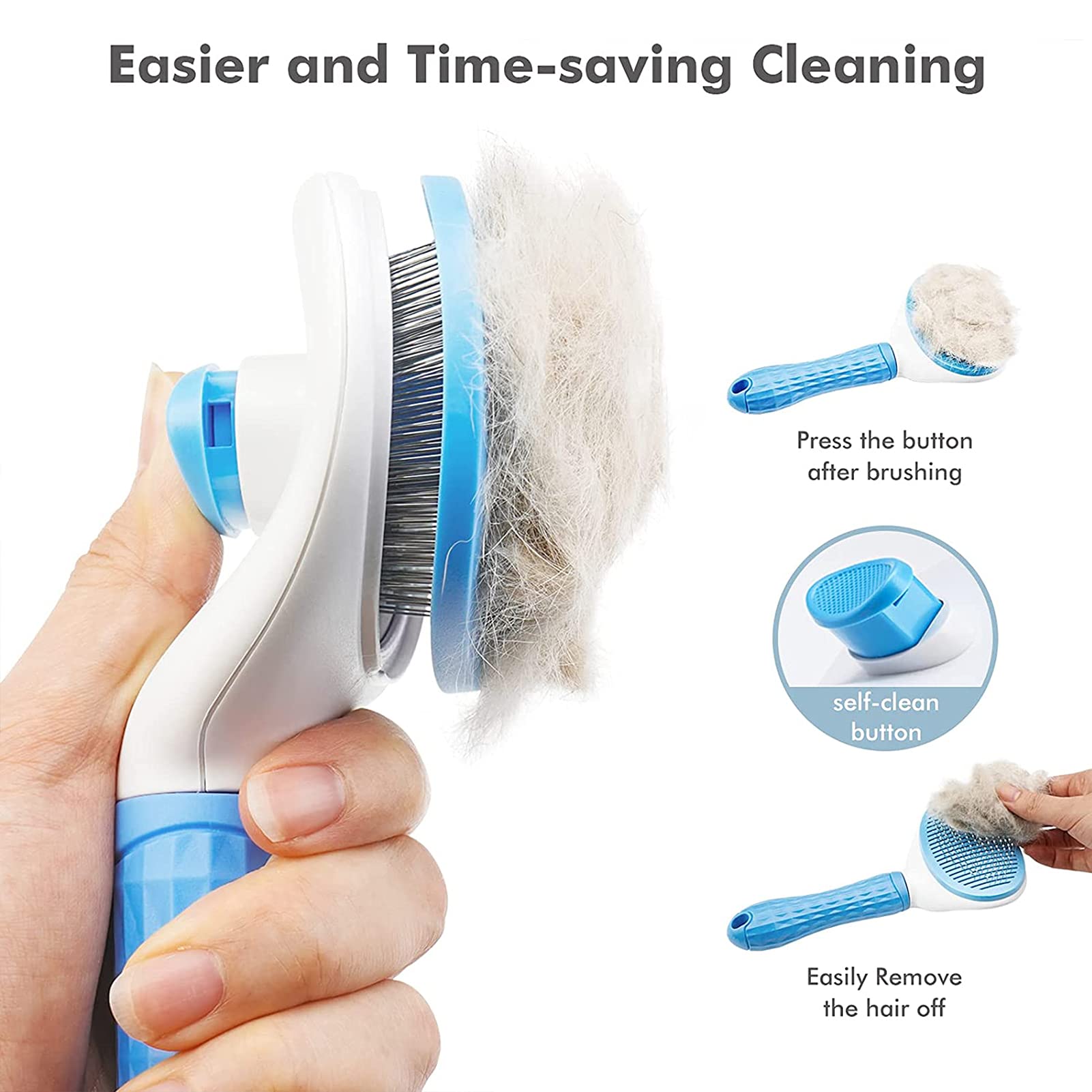 Pets Grooming Self Cleaning Slicker Massage Comb