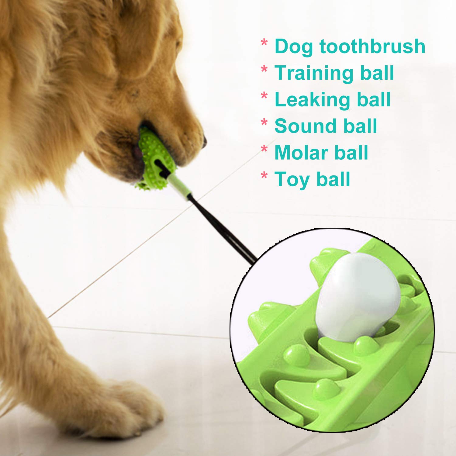 Suction Cup Dog Treat Dispenser, Rope Tug & Toothbrush in One